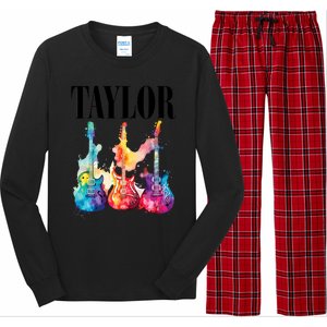 Taylor First Name Personalized Groovy 80S 90S Long Sleeve Pajama Set