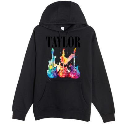 Taylor First Name Personalized Groovy 80S 90S Premium Pullover Hoodie