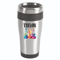 Taylor First Name Personalized Groovy 80S 90S 16oz Travel Tumbler