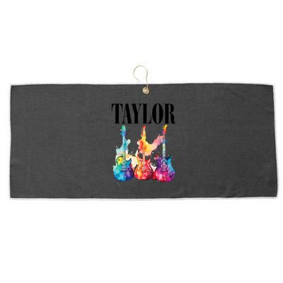Taylor First Name Personalized Groovy 80S 90S Large Microfiber Waffle Golf Towel