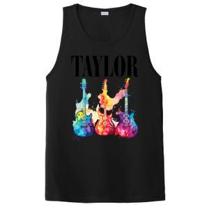 Taylor First Name Personalized Groovy 80S 90S PosiCharge Competitor Tank