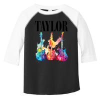 Taylor First Name Personalized Groovy 80S 90S Toddler Fine Jersey T-Shirt