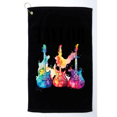 Taylor First Name Personalized Groovy 80S 90S Golf Towel