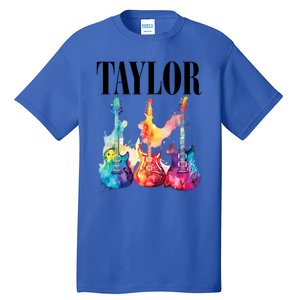 Taylor First Name Personalized Groovy 80S 90S Tall T-Shirt