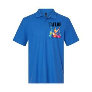 Taylor First Name Personalized Groovy 80S 90S Softstyle Adult Sport Polo