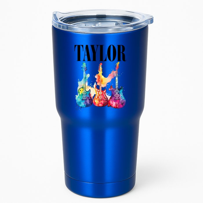 Taylor First Name Personalized Groovy 80S 90S Tumbler