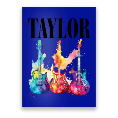 Taylor First Name Personalized Groovy 80S 90S Poster