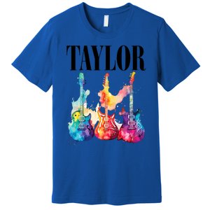 Taylor First Name Personalized Groovy 80S 90S Premium T-Shirt