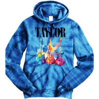 Taylor First Name Personalized Groovy 80S 90S Tie Dye Hoodie