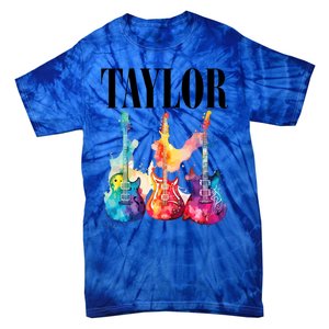 Taylor First Name Personalized Groovy 80S 90S Tie-Dye T-Shirt