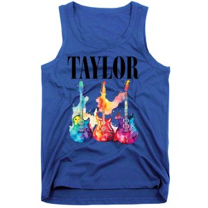 Taylor First Name Personalized Groovy 80S 90S Tank Top