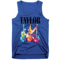 Taylor First Name Personalized Groovy 80S 90S Tank Top