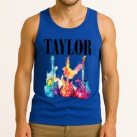 Taylor First Name Personalized Groovy 80S 90S Tank Top