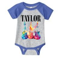 Taylor First Name Personalized Groovy 80S 90S Infant Baby Jersey Bodysuit