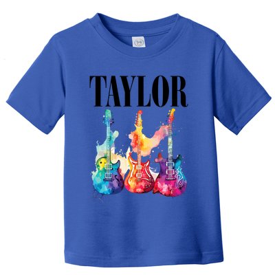 Taylor First Name Personalized Groovy 80S 90S Toddler T-Shirt