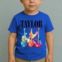 Taylor First Name Personalized Groovy 80S 90S Toddler T-Shirt