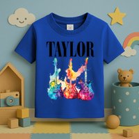 Taylor First Name Personalized Groovy 80S 90S Toddler T-Shirt