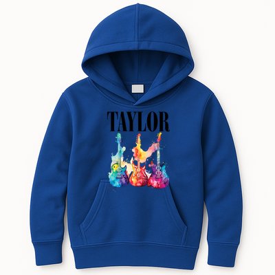 Taylor First Name Personalized Groovy 80S 90S Kids Hoodie