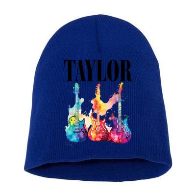 Taylor First Name Personalized Groovy 80S 90S Short Acrylic Beanie