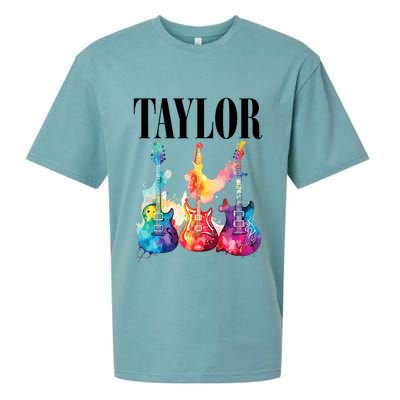 Taylor First Name Personalized Groovy 80S 90S Sueded Cloud Jersey T-Shirt
