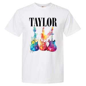 Taylor First Name Personalized Groovy 80S 90S Garment-Dyed Heavyweight T-Shirt