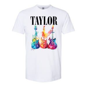 Taylor First Name Personalized Groovy 80S 90S Softstyle CVC T-Shirt