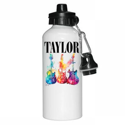 Taylor First Name Personalized Groovy 80S 90S Aluminum Water Bottle 