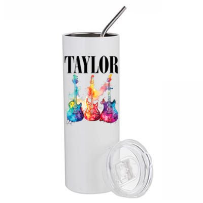 Taylor First Name Personalized Groovy 80S 90S Stainless Steel Tumbler