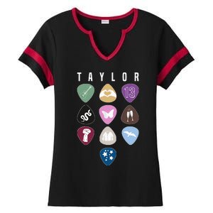 Taylor First Name I Love Taylor Girl Groovy 80S Ladies Halftime Notch Neck Tee