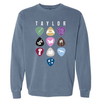 Taylor First Name I Love Taylor Girl Groovy 80S Garment-Dyed Sweatshirt