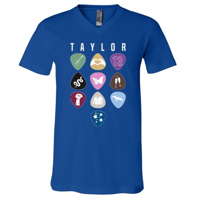 Taylor First Name I Love Taylor Girl Groovy 80S V-Neck T-Shirt