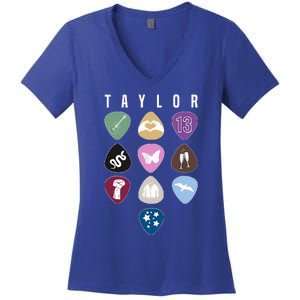 Taylor First Name I Love Taylor Girl Groovy 80S Women's V-Neck T-Shirt