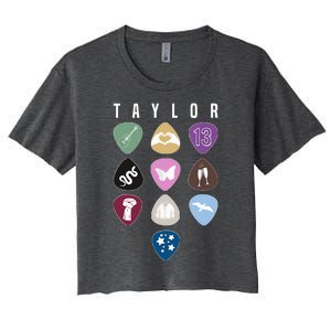 Taylor First Name I Love Taylor Girl Groovy 80S Women's Crop Top Tee