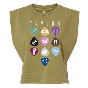 Taylor First Name I Love Taylor Girl Groovy 80S Garment-Dyed Women's Muscle Tee