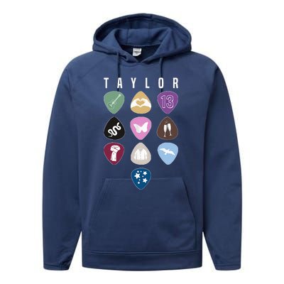 Taylor First Name I Love Taylor Girl Groovy 80S Performance Fleece Hoodie