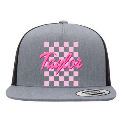 Taylor First Named Baby Birthday Flat Bill Trucker Hat