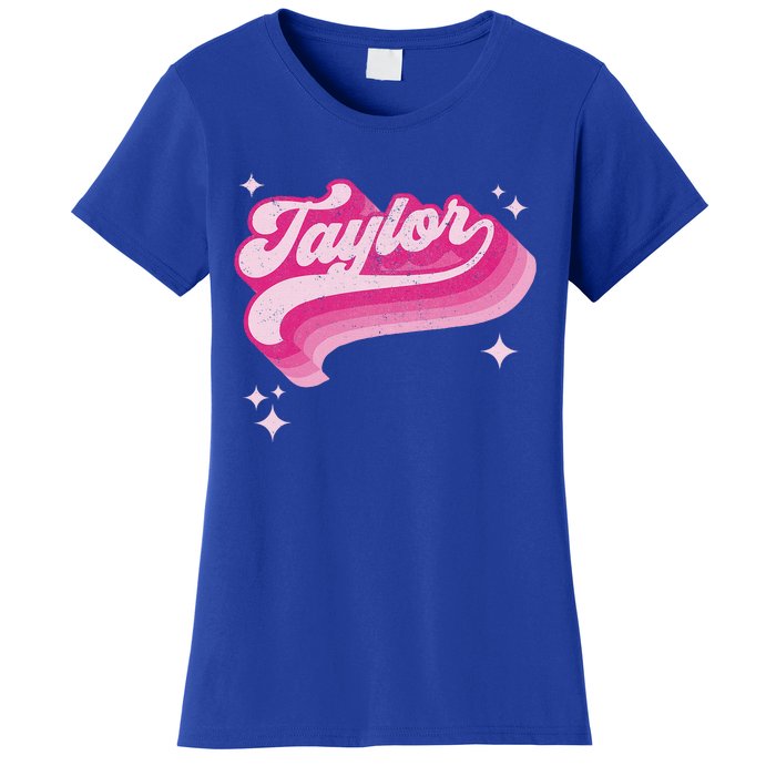 T.aylor First Name Vintage Style 70s Personalized Retro Women's T-Shirt