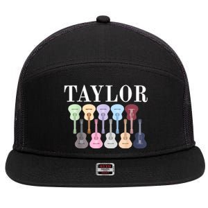 Taylor First Name Personalized Birthday Party Gift 7 Panel Mesh Trucker Snapback Hat