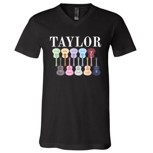 Taylor First Name Personalized Birthday Party Gift V-Neck T-Shirt