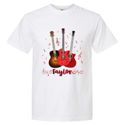 Taylor First Name Personalized Guitar Music Birthday Garment-Dyed Heavyweight T-Shirt