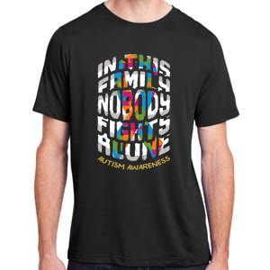 This Family Nobody Alone April Blue Rainbow Autism Awareness Cool Gift Adult ChromaSoft Performance T-Shirt