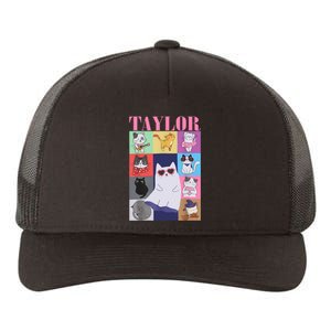 Taylor First Name I Love Taylor Girl Groovy 80s Yupoong Adult 5-Panel Trucker Hat