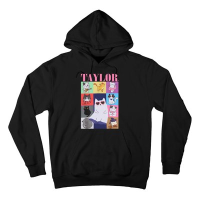 Taylor First Name I Love Taylor Girl Groovy 80s Hoodie