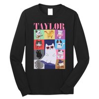 Taylor First Name I Love Taylor Girl Groovy 80s Long Sleeve Shirt