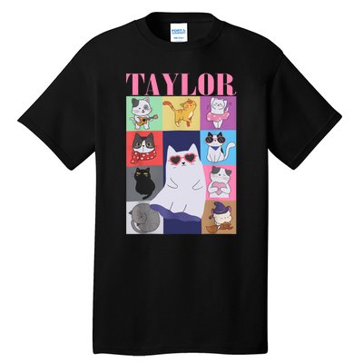 Taylor First Name I Love Taylor Girl Groovy 80s Tall T-Shirt