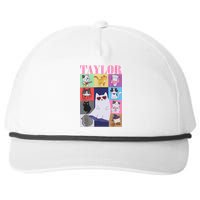 Taylor First Name I Love Taylor Girl Groovy 80s Snapback Five-Panel Rope Hat