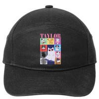 Taylor First Name I Love Taylor Girl Groovy 80s 7-Panel Snapback Hat