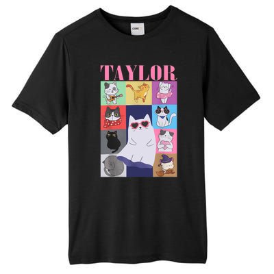 Taylor First Name I Love Taylor Girl Groovy 80s Tall Fusion ChromaSoft Performance T-Shirt