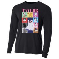 Taylor First Name I Love Taylor Girl Groovy 80s Cooling Performance Long Sleeve Crew