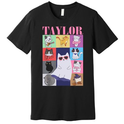 Taylor First Name I Love Taylor Girl Groovy 80s Premium T-Shirt